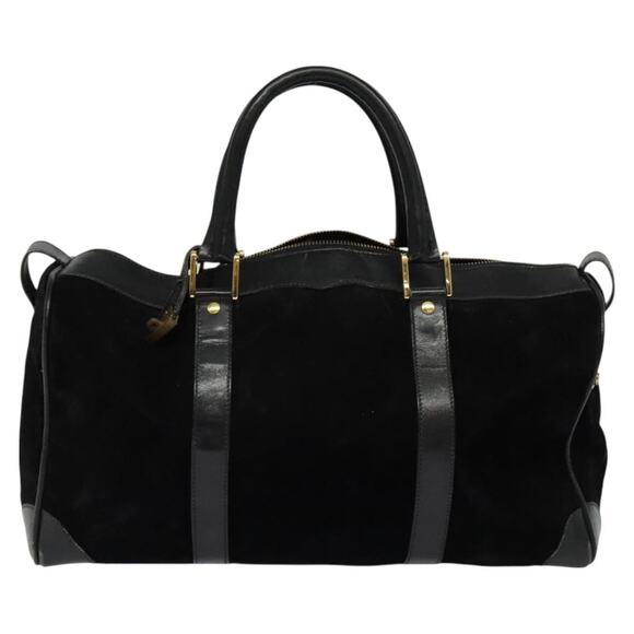 GUCCI Boston Bag Suede Black Gold - Picture 3 of 16